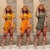 Explosion models plus color plus code spot digital printing flat short sleeve round neck loose dress LZ-412 sun dress
