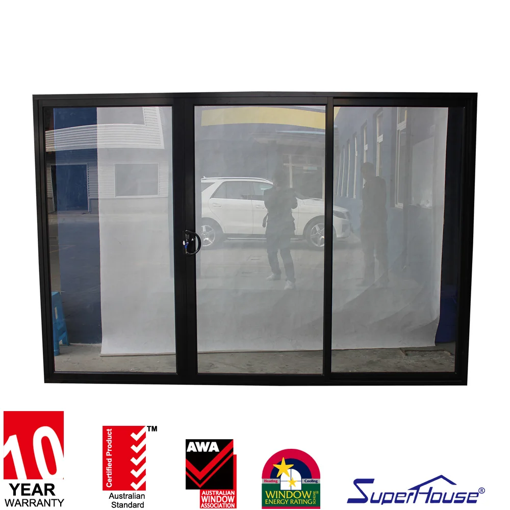 Superhouse AS2047 certified sliding front doors european style interior door double entrance door