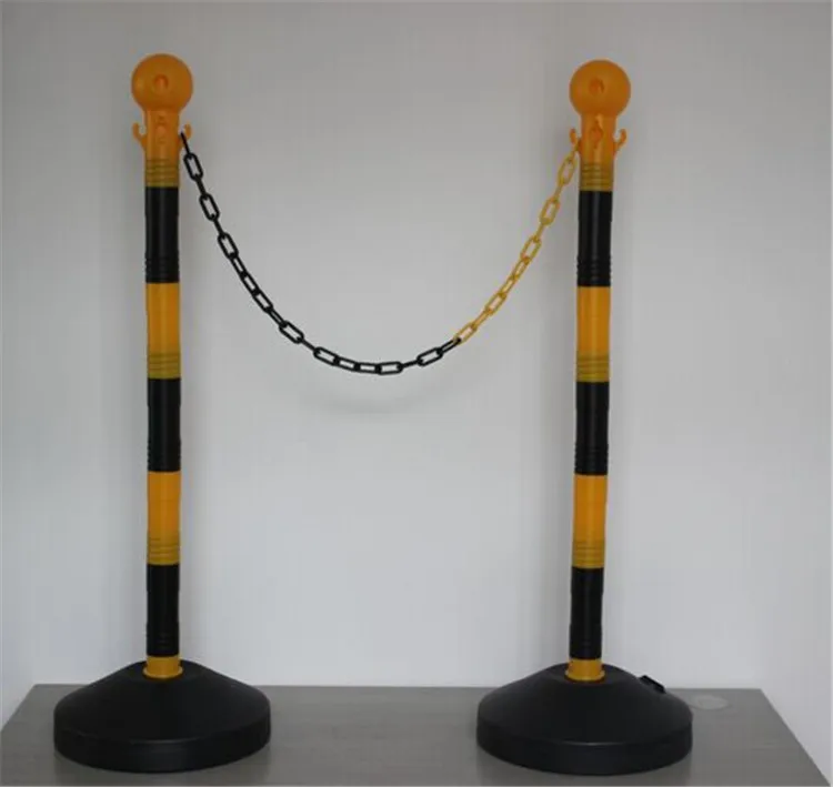 Water Sand Filled Crowd Control Rope Barrier Plastic Pole Barrier Traffic Plastic Stanchion