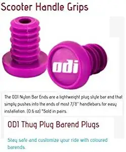 PURPLE NEW! ODI Bar End Plugs Bike Micro Scooter BMX Grips