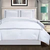 Luxury cotton satin bed linen queen embroidered comforter set