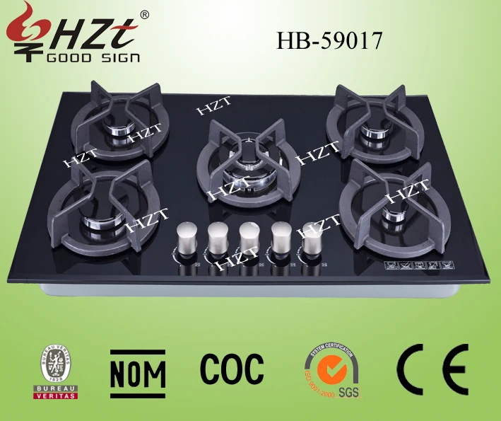 Battery Ignition Blackfull Builtin 5 Burner Gas Cooker/gas Stove China Buy 5 Burner Gas