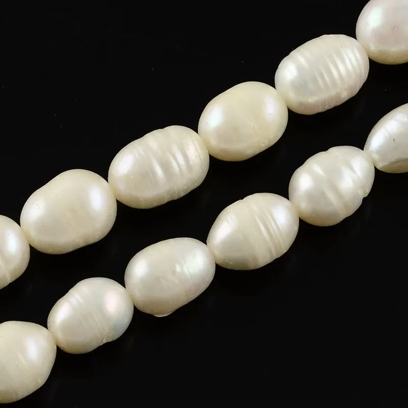 White Big Pearls Beads Bulk Freshwater Pearl 7~8mm Hole 0.8mm - Buy ...