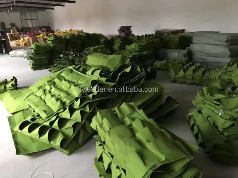 Groene verticale woonkamer home 65 pockets tuin opknoping muur ... Groene woonkamer planten