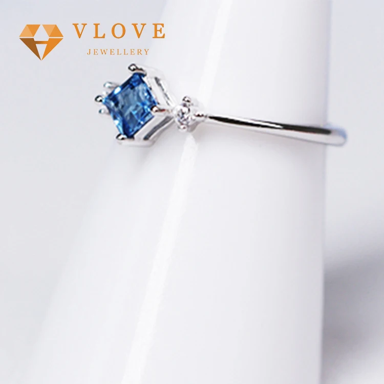 
latest designs fashion women princess dream natural topaz 10k gold ring 