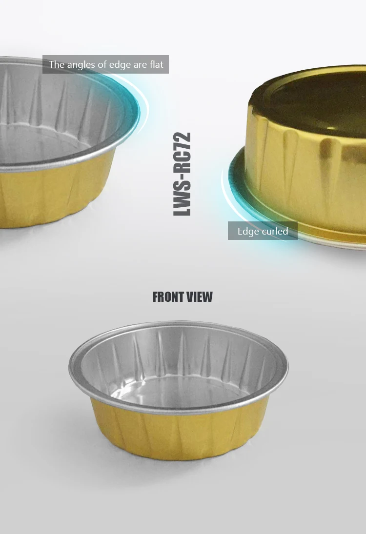 125ml Aluminum Foil Container Color Coated Mini Loaf Baking Cup China