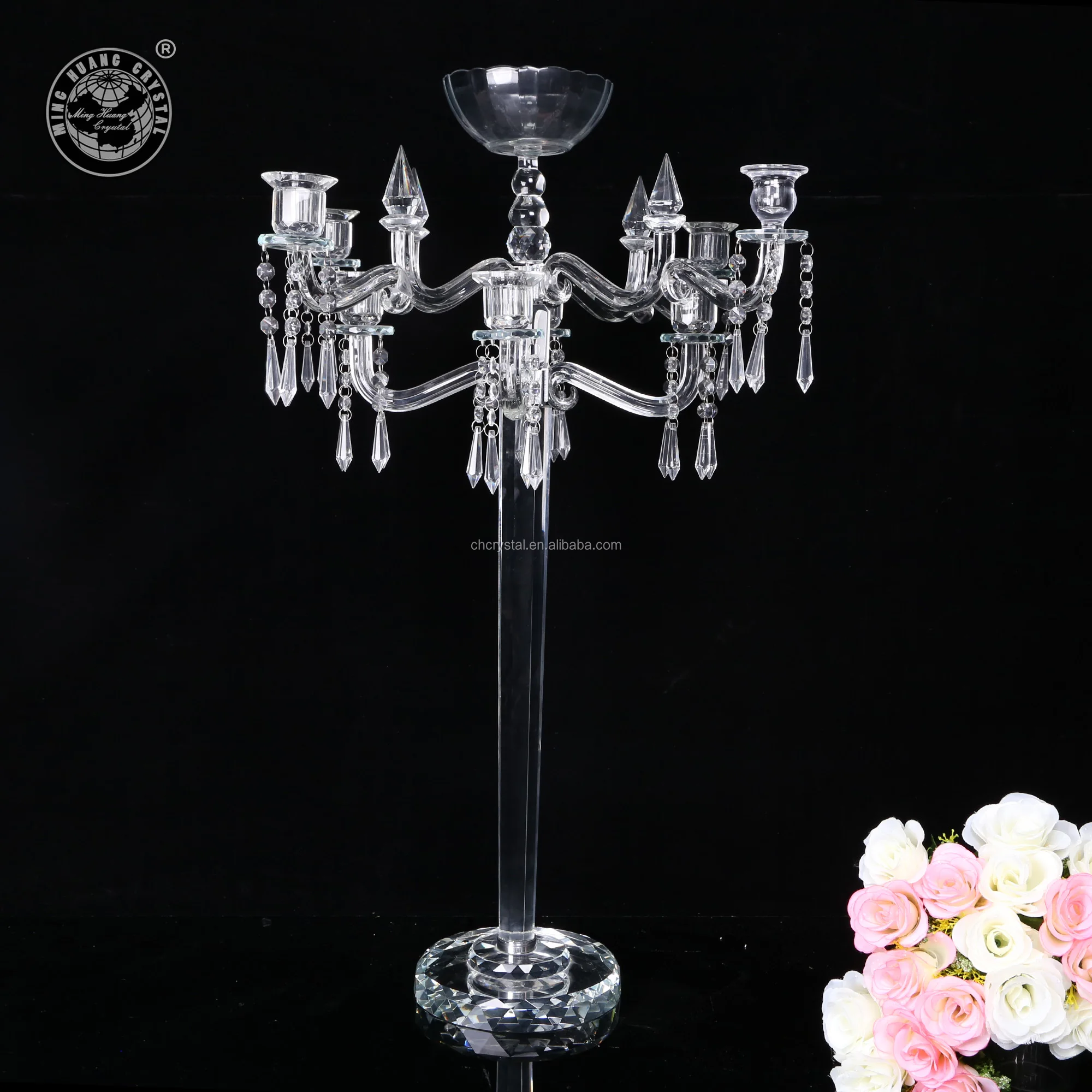 Mh1586 Crystal Table Top Chandelier Centerpieces Crystal Table Candle