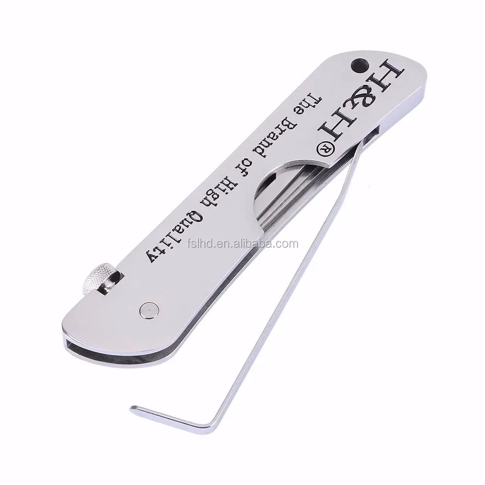 7 in 1 Practice Lock Folding Multifunctional Tool Open Set Lock Tool Silver 