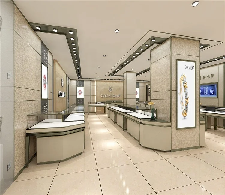Modern retail decorations for jewelry store