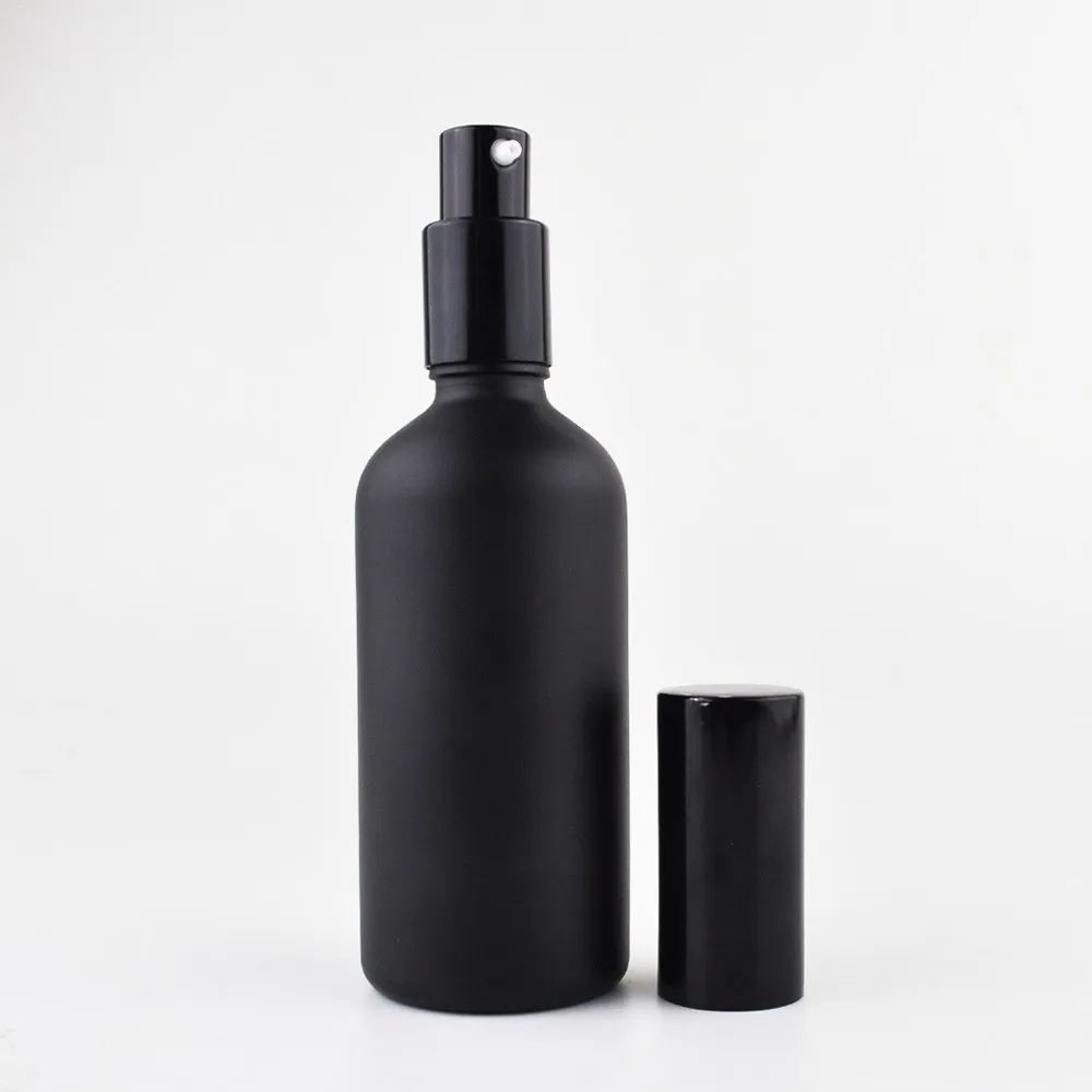 100 Ml Perfume Packaging Frosted Glass Cosmetic Matte Black Spray