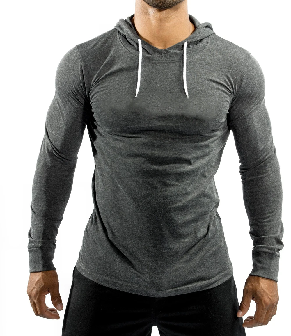 Yihao men's sportswear fitness muscle fit pullover custom cheap gym ...