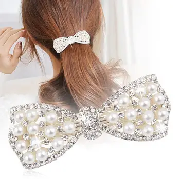 Fashion Women Hairpin Hair Clip Flower Pearl Diamond Butterfly