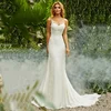 Mermaid Sixe Arabe Long Trains Hongkong Princess Chiffon Lace Wedding Dress