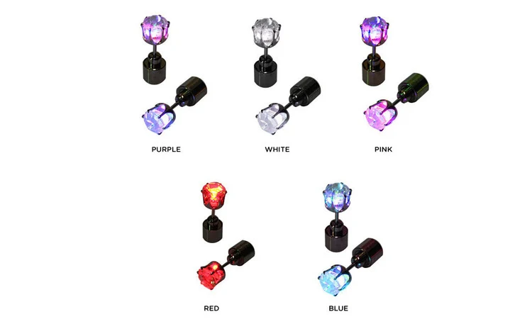 led magnetic earrings