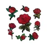 Rose Iron on Patch Embroidered DIY Stripes Clothes Patchwork Sticker Custom patch flower Applique Flower Embroidery Patch