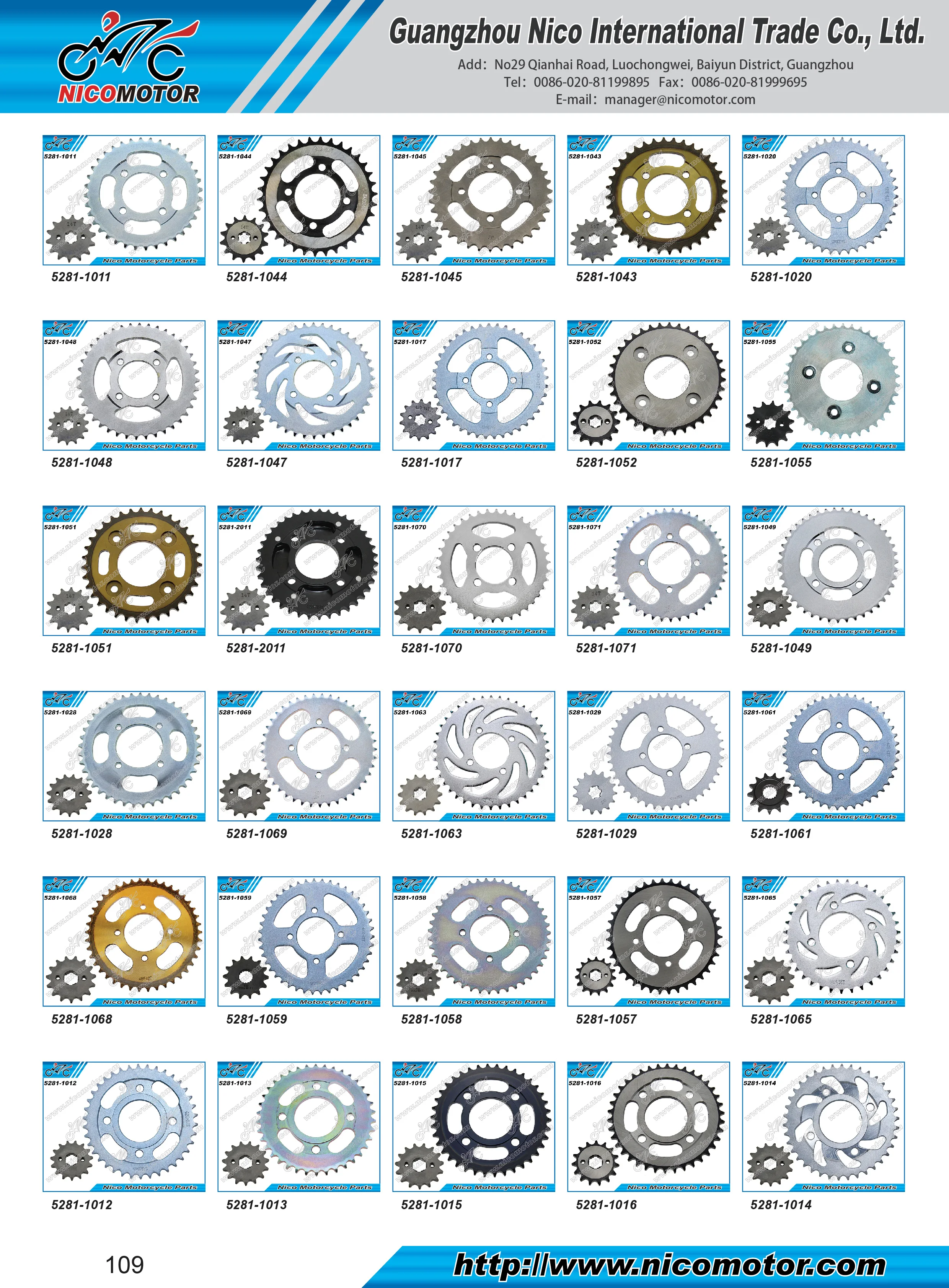 Bajaj Ct100 42842t14t Motorcycle Roller Chain Sprockets With High