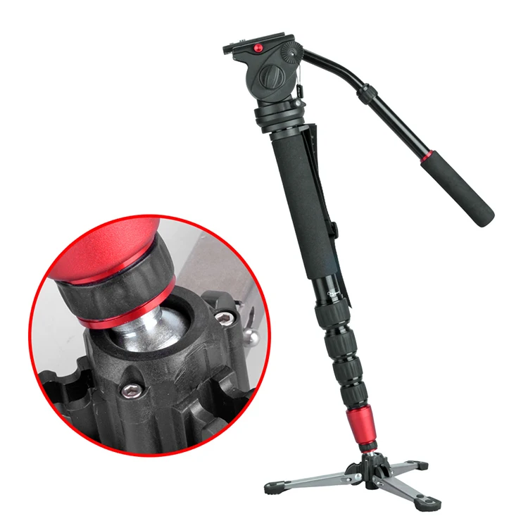 Professional Video Monopod With Damping Fluid Hydraulic Head 5kg Loaded