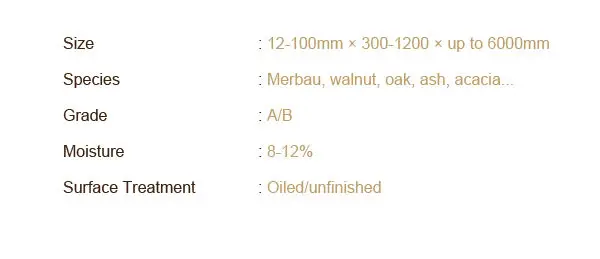 solid wood worktop with finger jointed