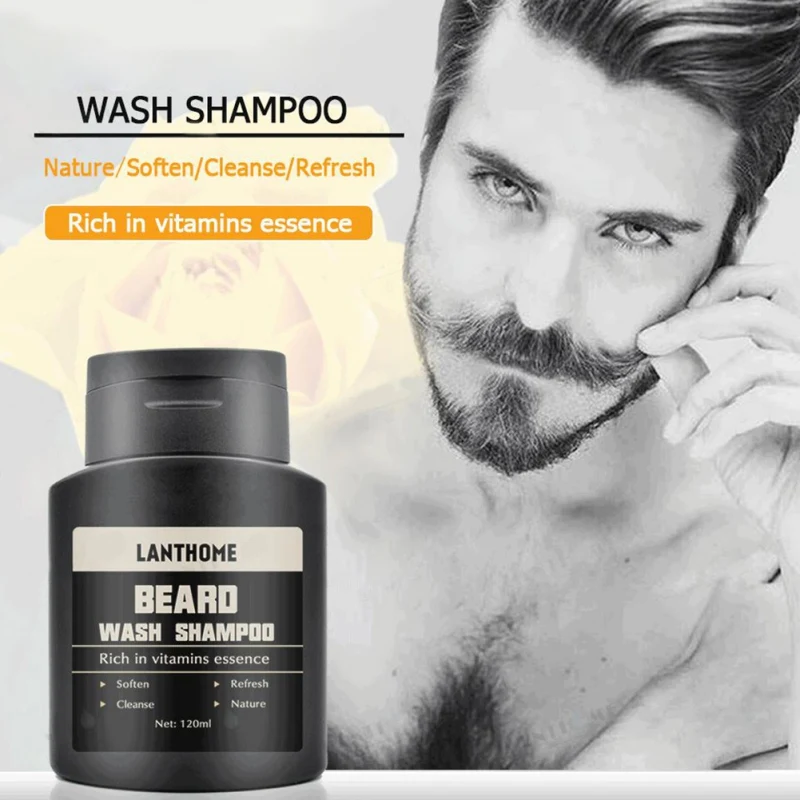 Beard Shampoo For Men Vitamin Essence Cleansing Moisturizing Nourishing