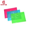 MIFIA Bright Colored Filing Plastic Envelope File Folder Bag with Button Snap