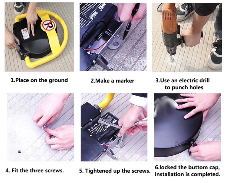 Anti collision automatic car park barrier remote parking lock