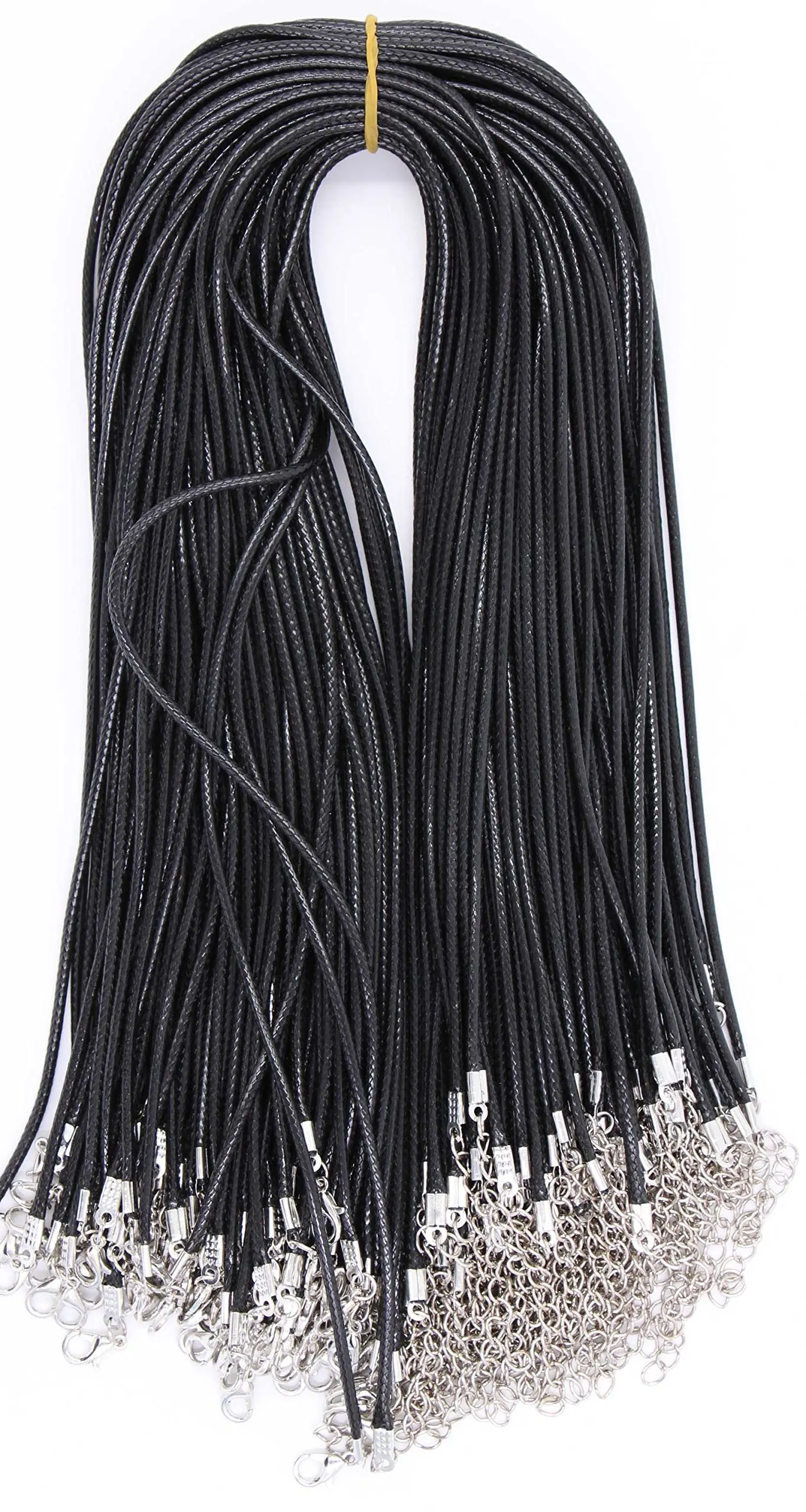 Necklace Cords Gray Cord Rope 20Pcs Leather Each 18 for Jewelry Making Design 3.0mm