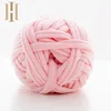 China wholesale solid dyed 100% polyester t-shirt fabric crochet yarn for home accessories