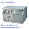 Fast Food Equipment Stainless Steel Center Island with Ice Bin&Cup Dispenser