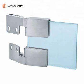 Zinc Alloy Adjustable Glass Door Pivot Hinge For Display Cabinet