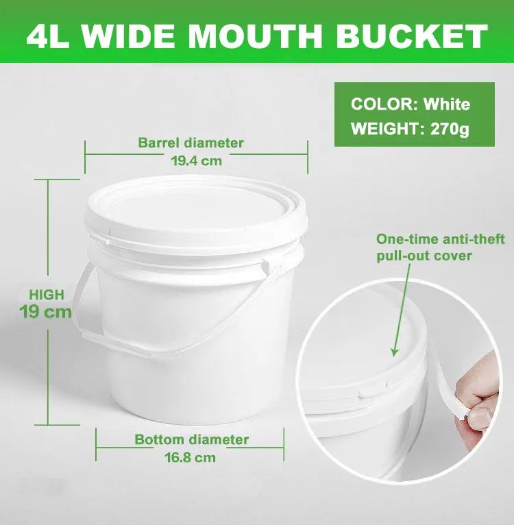 Wholesale 5 Gallon White Plastic Buckets With Lid And Handle - Buy