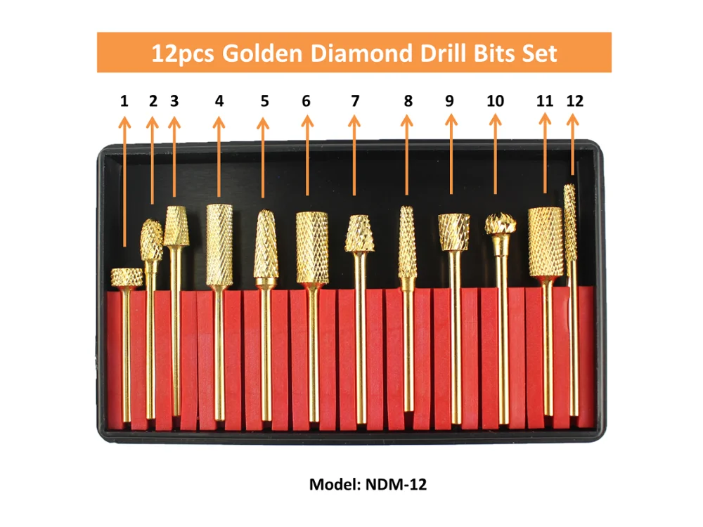 nail drill bit color code