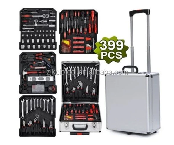 Kraft Welle Professional Tool Set 399pcs Tool Trolley Cabinet