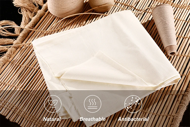 55%Hemp/45%Cotton Plain Fabric for garment and bedding