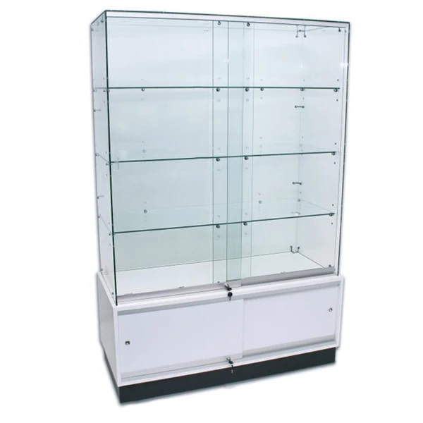 Lockable Perspex Glass White Wooden Jewelry Display Cabinet Buy