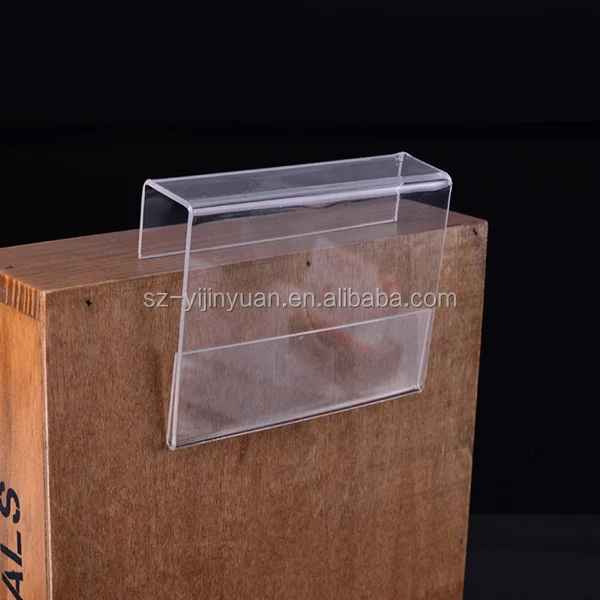 Tabletop Mini Acrylic Price Tag Display Holder Wholesale L Shape Cheap