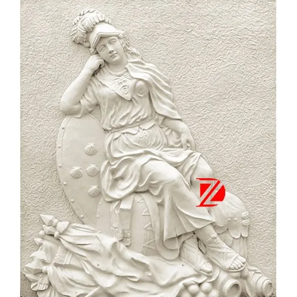 
white marble roman decorative wall relief 