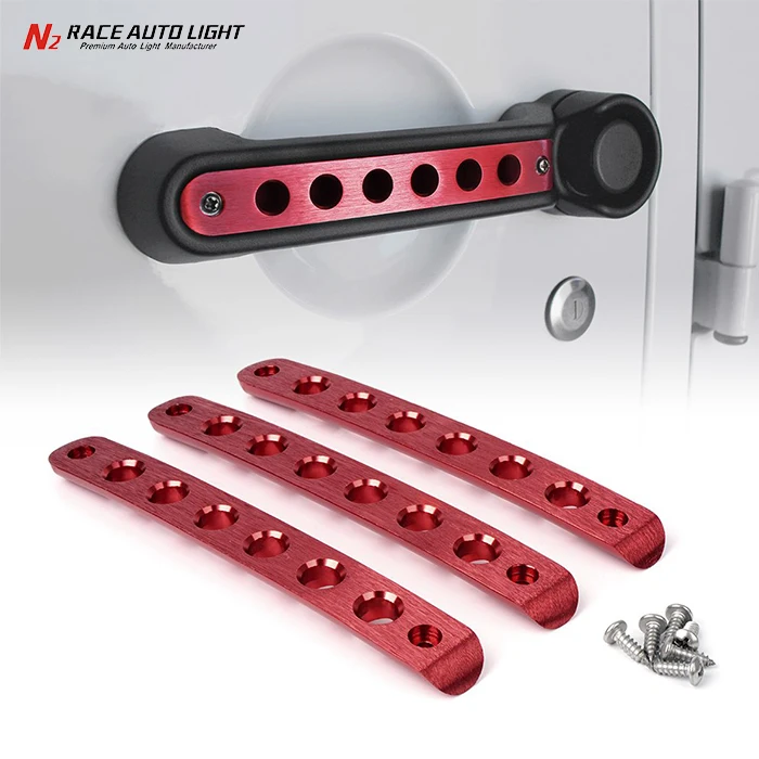Car Exterior Accessories Door Handle Decoration Cover For Front Door & Back Door Aluminum Grab