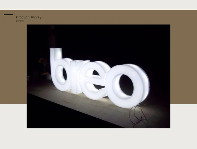 RGB led frontlit and sidelit acrylic lettering signage