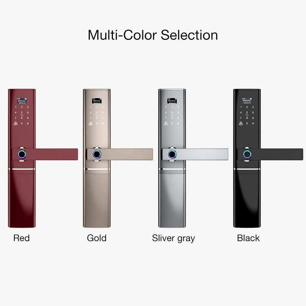 Digital Door Lock Touch Screen Keypad Passcode And Night Crystal