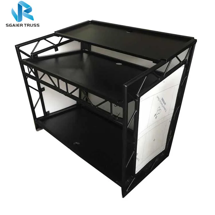 White Pvc Board Black Dj Booth Table Buy Dj Booth Table,Black Dj