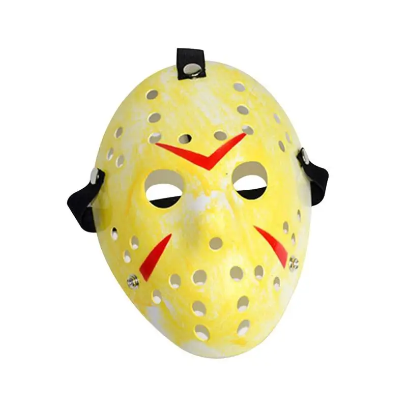 Use It For Dress Up Halloween Cosplay Jason Voorhees White and Yellow Mask