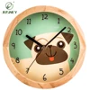 China factory wooden wall clock table desk stand clock wood craft bell for kids bedroom