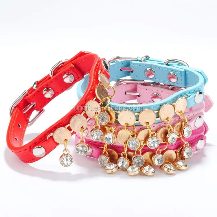 Pet Bling Rhinestone Pearl Necklace Puppy Jewelry Dogs Cats Collars