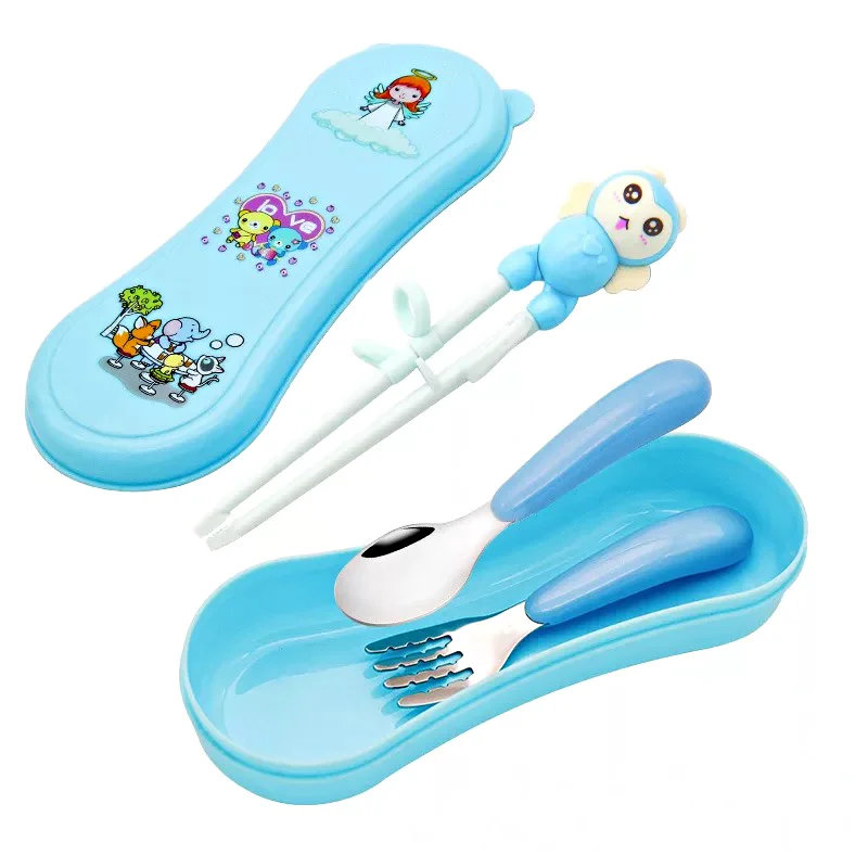 Eco Portable Flatware Camping Plastic Kids Spoon And Fork Chopsticks
