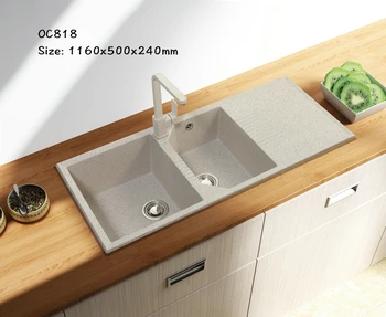 Quartz Double Bowl Kitchen Sink With Drainboard Ce Approved Granite Sink Buy Granite Kitchen Sink Double Bowl Kitchen Sink With Drainboard Quartz