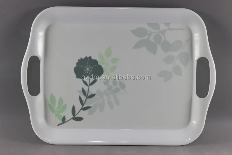 14 inch melamine tray with handle Melamine serving tray