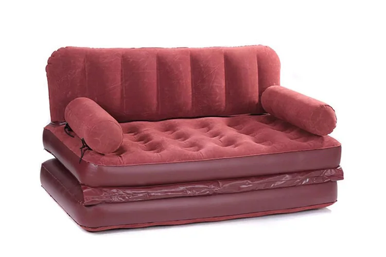 Heavyduty Flocked Pvc 1in2 Inflatable Multifunctional Sofa Bed