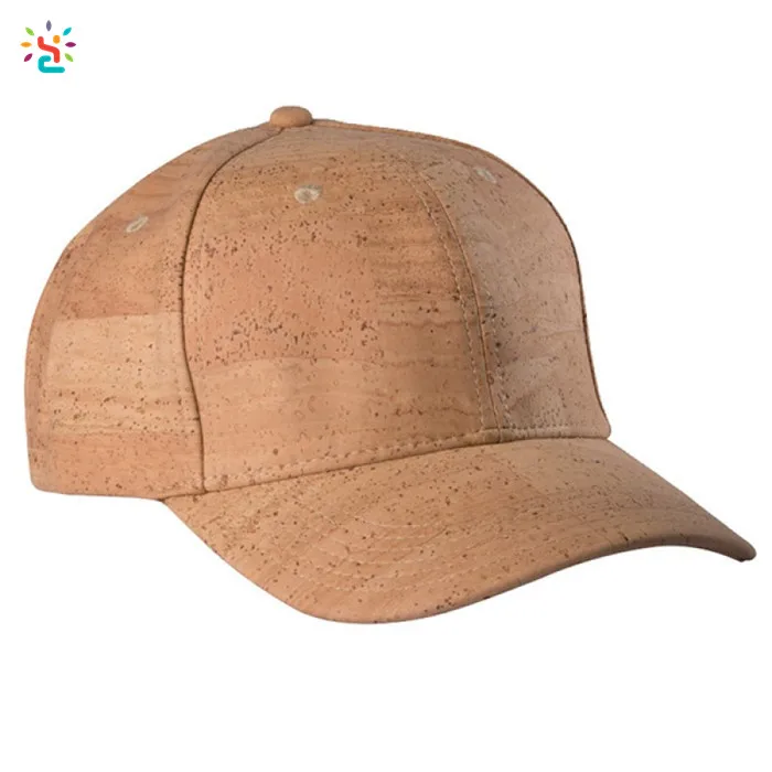 New Style Cork Hat 5 Panel Trucker Hat Flat Bill Mesh Baseball Cap Cork