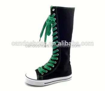 womens knee high canvas sneakers