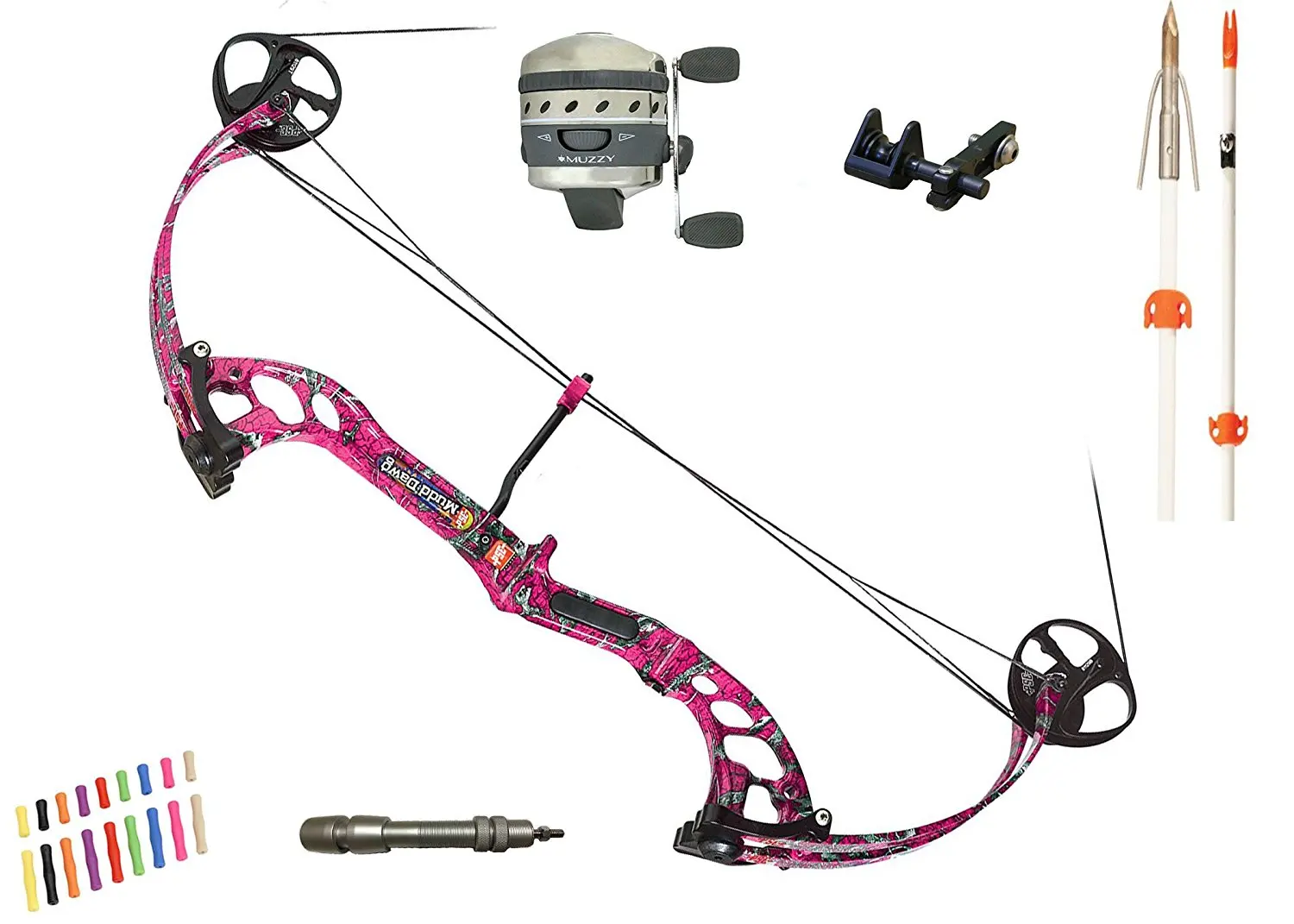 Right Hand PSE Archery Mudd Dawg Bowfishing Bow with AMS Kit Package 40# Yellow 